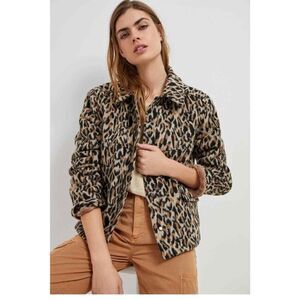 Anthropologie | Amoura Leopard Coat | Size: Medium | Color: Black Motif